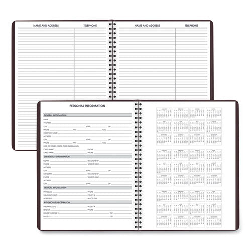 Image of AT-A-GLANCE® 7095050 Weekly Appointment Book, 11 x 8.25, Winestone Cover, 13-Month: Jan 2025 to Jan 2026