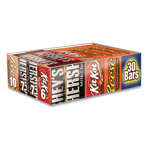 Image of Hershey®'s 20650 Full Size Chocolate Candy Bar Variety Pack, Assorted 1.5 oz Bar, 30 Bars/Box