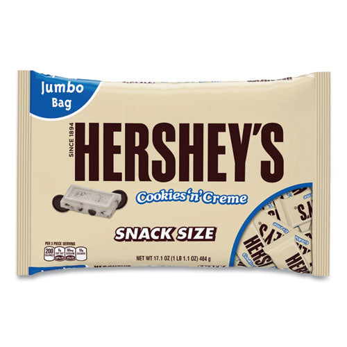 Image of Hershey®'s 7061 Snack Size Bars, Cookies n Creme, 17.1 oz Bag, 2/Pack