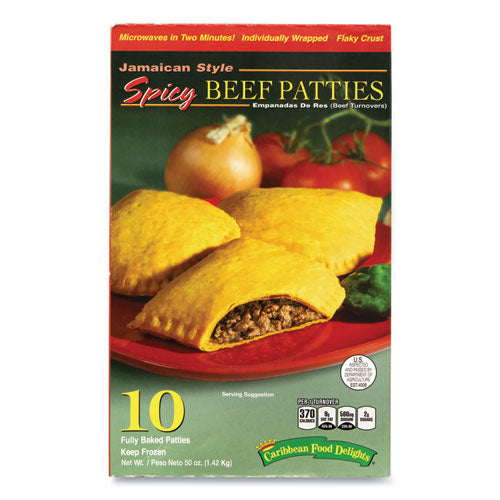 Image of Caribbean Food Delights® 805101 Jamacian Style Spicy Beef Empanadas, 5 oz, 10/Carton