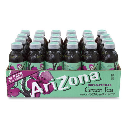 Image of Arizona® 72423 Green Tea with Ginseng and Honey, 16 oz Bottles, 24/Carton