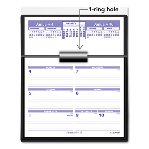 Image of AT-A-GLANCEÂ® Flip-A-Week Desk Calendar and Base, 7 x 5.5, White Sheets, 12-Month (Jan to Dec): 2025