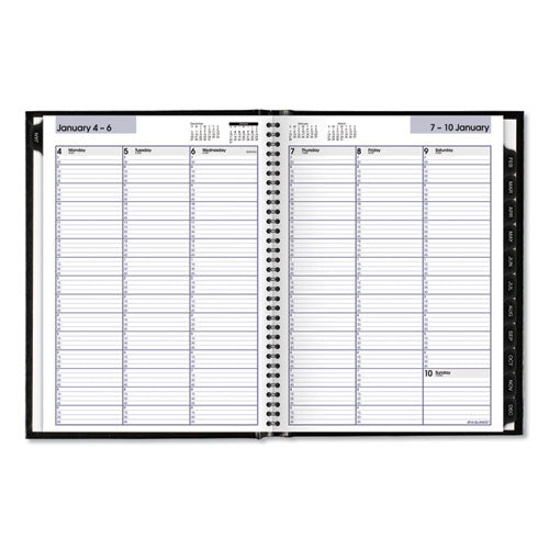 Image of AT-A-GLANCE® G520H00 DayMinder Hardcover Weekly Vertical-Column Format Appointment Book, 11 x 8, Black Cover, 12-Month (Jan to Dec): 2025