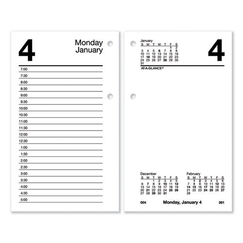 Image of AT-A-GLANCE® E717-50 Desk Calendar Refill, 3.5 x 6, White Sheets, 12-Month (Jan to Dec): 2025