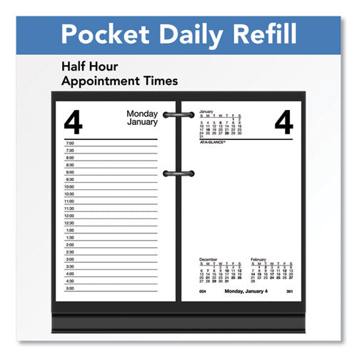 Image of AT-A-GLANCE® E717-50 Desk Calendar Refill, 3.5 x 6, White Sheets, 12-Month (Jan to Dec): 2025