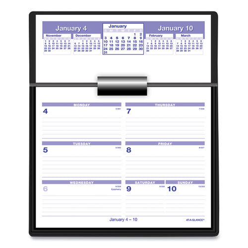 Image of AT-A-GLANCEÂ® Flip-A-Week Desk Calendar and Base, 7 x 5.5, White Sheets, 12-Month (Jan to Dec): 2025