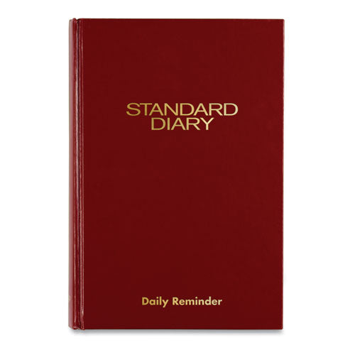 Image of AT-A-GLANCEÂ® Standard Diary Daily Reminder Book, 2025 Edition, Medium/College Rule, Red Cover, (201) 8.25 x 5.75 Sheets