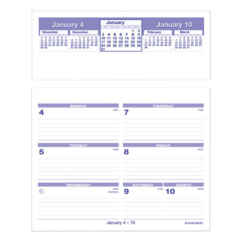 Image of AT-A-GLANCEÂ® Flip-A-Week Desk Calendar and Base, 7 x 5.5, White Sheets, 12-Month (Jan to Dec): 2025
