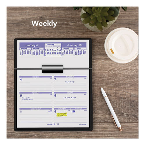 Image of AT-A-GLANCEÂ® Flip-A-Week Desk Calendar and Base, 7 x 5.5, White Sheets, 12-Month (Jan to Dec): 2025