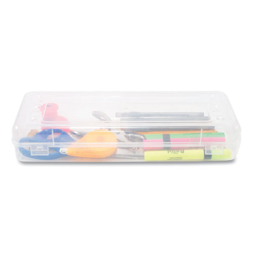Image of Innovative Storage Designs 67033 Stretch Art Box, 13.25" x 5" x 2.3", Clear