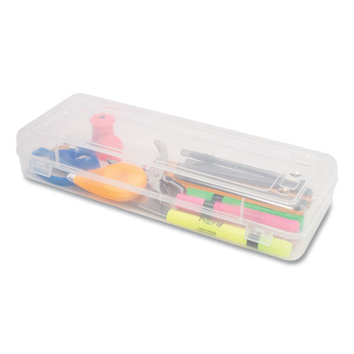 Image of Innovative Storage Designs 67033 Stretch Art Box, 13.25" x 5" x 2.3", Clear