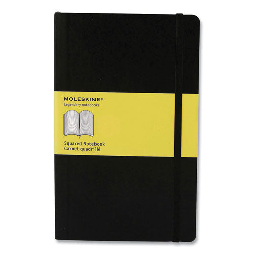 Image of Moleskine® 701139 Hard Cover Notebook, 1-Subject, Quadrille Rule, Black Cover, (120) 8.25 x 5 Sheets