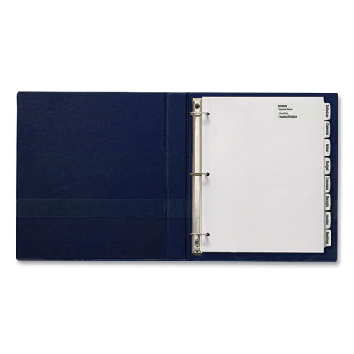 Image of Avery® 14439 Big Tab Printable Large White Label Tab Dividers, 8-Tab, 11 x 8.5, White, 4 Sets