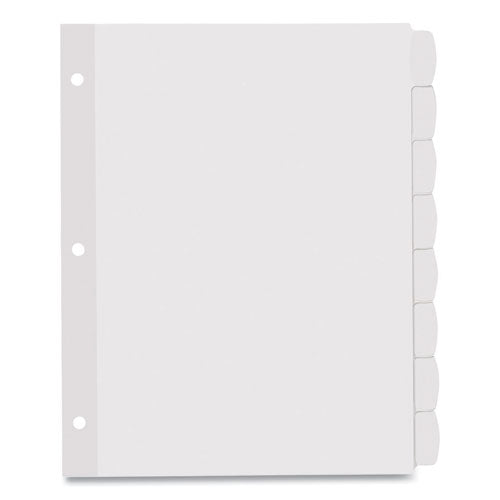 Image of Avery® 14433 Big Tab Printable White Label Tab Dividers, 8-Tab, 11 x 8.5, White, 4 Sets