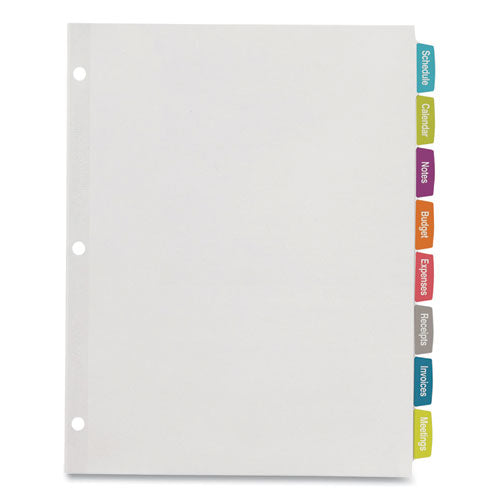 Image of Avery® 14433 Big Tab Printable White Label Tab Dividers, 8-Tab, 11 x 8.5, White, 4 Sets