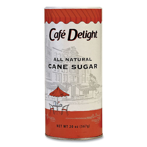 Image of Cafe Delight SUG60166 All Natural Cane Sugar, 20 oz Canister