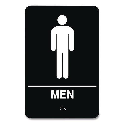 Image of COSCO 098095 Indoor Restroom Door Sign, Men/women, 5.9 X 9, Black/white, 2/pack