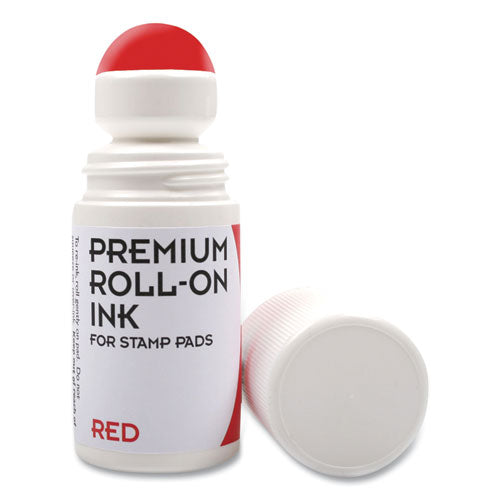 Image of COSCO 030260 Premium Roll-On Ink, 2 Oz, Red