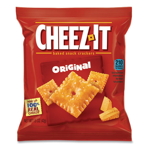 Image of Cheez-It® SUB12261 Baked Snack Crackers, 1.5 Oz Bag, 60/carton