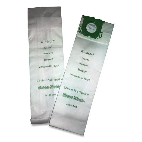Image of Green KleanÂ® Replacement Vacuum Bags, Fits Allstar/century/karcher/prochem/sebo/versamatic Plus/windsor Sensor, 10/pack