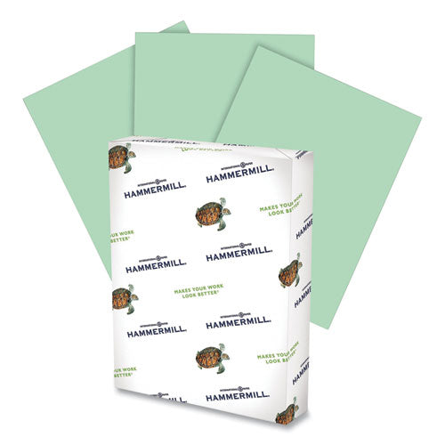 Image of Hammermill® 102186 Colors Print Paper, 20 lb Bond Weight, 11 x 17, Green, 500/Ream