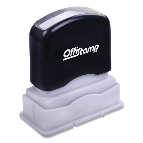 Image of Offistamp® 034501 Pre-Inked Message Stamp, Copy, 1.63" X 0.38", Blue Ink