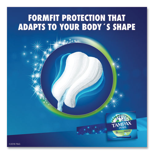 Image of Tampax® 37908 Pearl Tampons, Super Absorbency, 18/Box