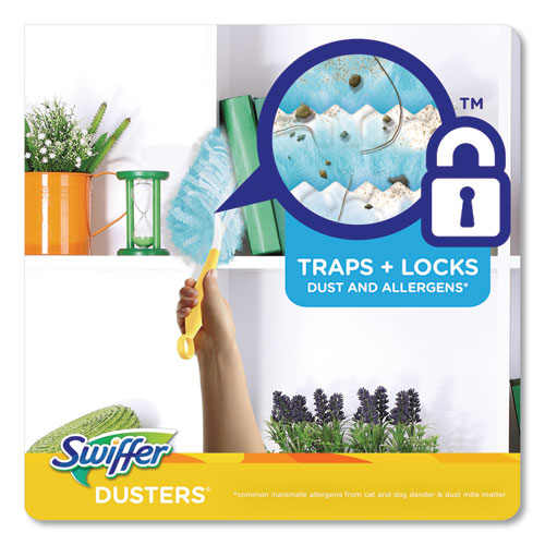 Image of SwifferÂ® Dusters Refill, Dust Lock Fiber, Lavender Scent, Light Blue, 18/box