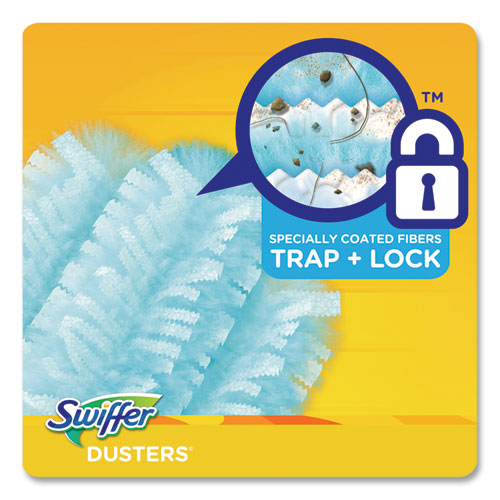 Image of SwifferÂ® Dusters Refill, Dust Lock Fiber, Lavender Scent, Light Blue, 18/box