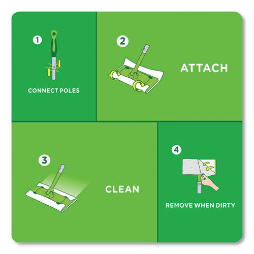 Image of Swiffer® 77198 Heavy-Duty Dry Refill Cloths, 11 x 8.5, White, 32/Pack