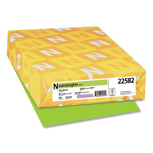 Image of AstrobrightsÂ® Color Paper, 24 lb Bond Weight, 8.5 x 14, Terra Green, 500/Ream