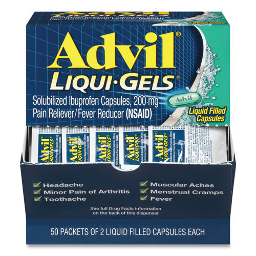 Image of Advil® 016902 Liqui-Gels, Two-Pack, 50 Packs/box