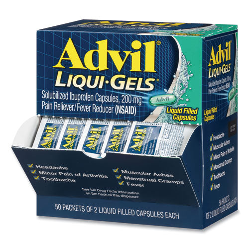 Image of Advil® 016902 Liqui-Gels, Two-Pack, 50 Packs/box