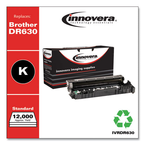 Image of Innovera® IVRDR630 Remanufactured Black Drum Unit, Replacement for DR630, 12,000 Page-Yield