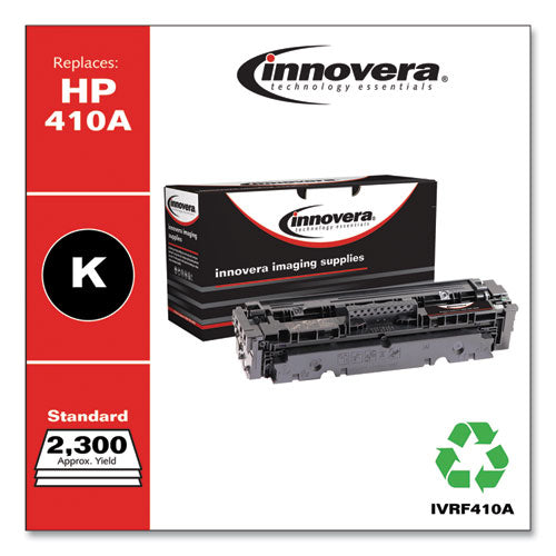 Image of Innovera® IVRF410A Remanufactured Black Toner, Replacement for 410A (CF410A), 2,300 Page-Yield