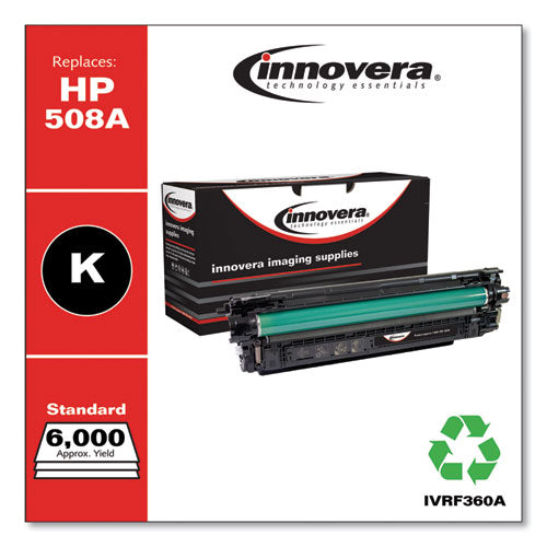 Image of Innovera® IVR508AB Remanufactured Black Toner, Replacement for 508A (CF360A), 6,000 Page-Yield