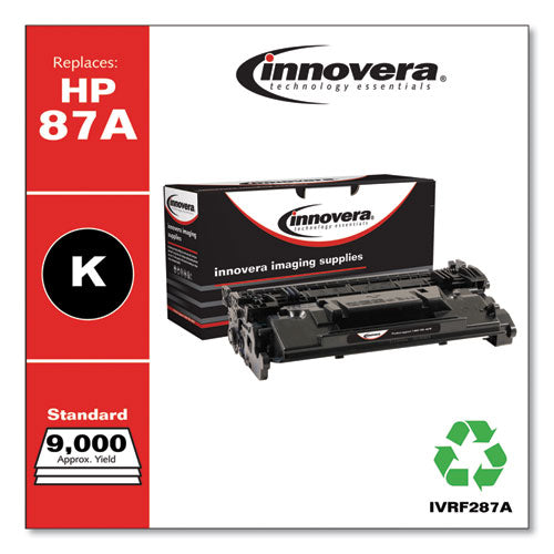 Image of Innovera® IVRF287A Remanufactured Black Toner, Replacement for 87A (CF287A), 9,000 Page-Yield