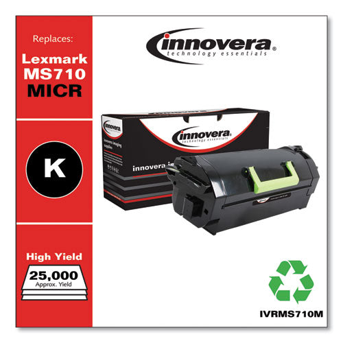 Image of Innovera® IVRMS710M Remanufactured Black High-Yield MICR Toner, Replacement for MS710M (52D0HA0), 25,000 Page-Yield