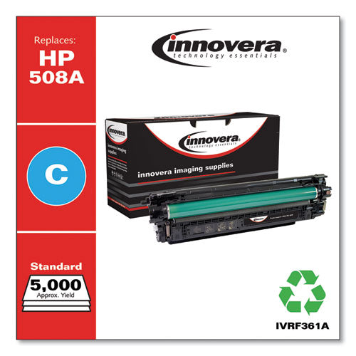 Image of Innovera® IVR508AC Remanufactured Cyan Toner, Replacement for 508A (CF361A), 5,000 Page-Yield