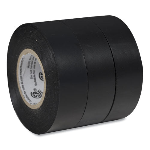 Image of Duck® 299004 Pro Electrical Tape, 1" Core, 0.75" X 50 Ft, Black, 3/pack