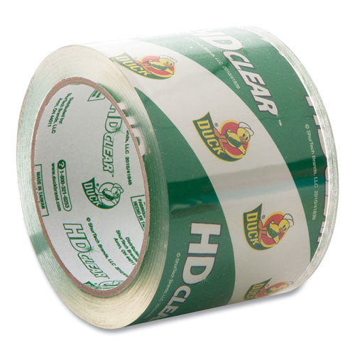 Image of Duck® 307352/7496 Heavy-Duty Carton Packaging Tape, 3" Core, 3" X 54.6 Yds, Clear, 6/pack
