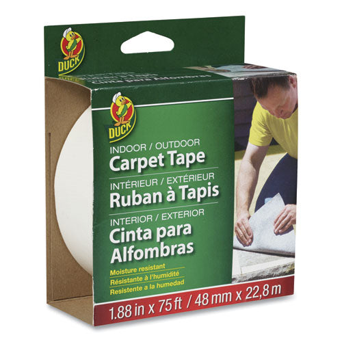 Image of Duck® 286372 Carpet Tape, 3" Core, 1.88" X 75 Ft, White