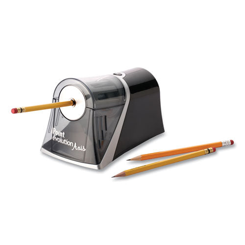 Image of Westcott® 15510 Ipoint Evolution Axis Pencil Sharpener, Ac-Powered, 4.25 X 7 X 4.75, Black/silver
