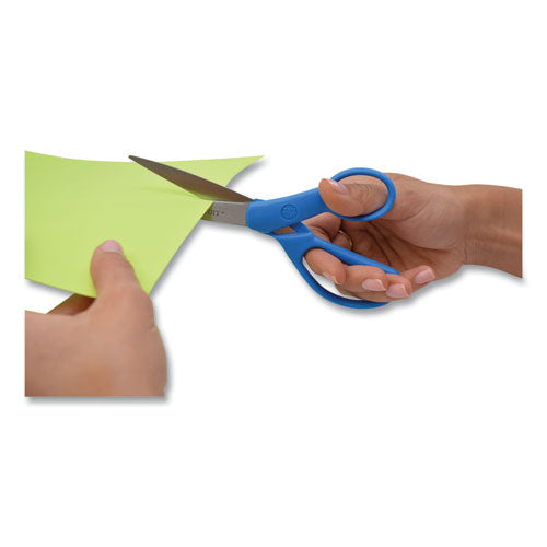 Image of Westcott® 43217 Preferred Line Stainless Steel Scissors, 7" Long, 3.25" Cut Length, Straight Blue Handle