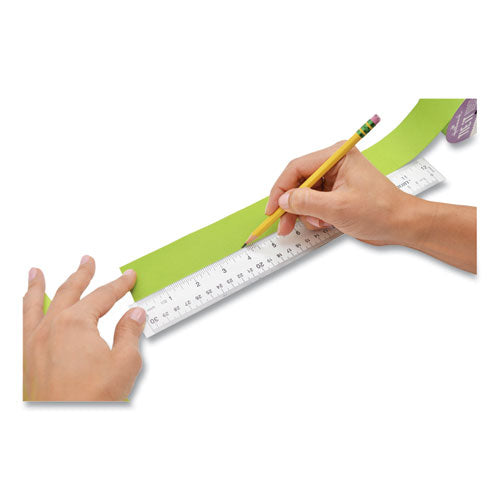 Image of Westcott® 10562 Clear Flexible Acrylic Ruler, Standard/metric, 12" Long, Clear