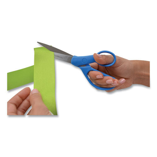 Image of Westcott® 43217 Preferred Line Stainless Steel Scissors, 7" Long, 3.25" Cut Length, Straight Blue Handle