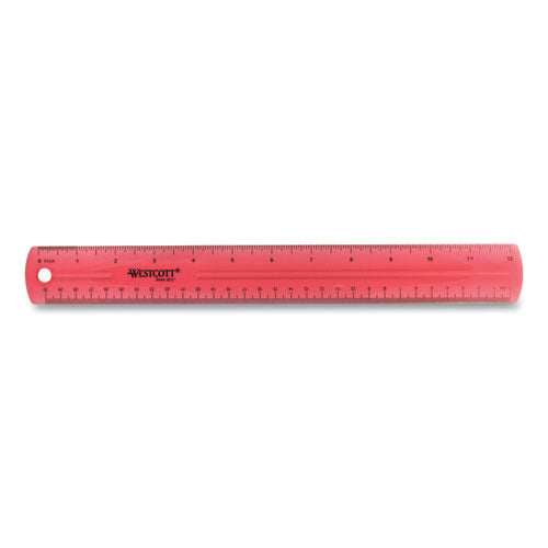Image of Westcott® 12975 12" Jewel Colored Ruler, Standard/metric, Plastic
