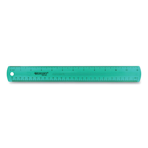 Image of Westcott® 12975 12" Jewel Colored Ruler, Standard/metric, Plastic