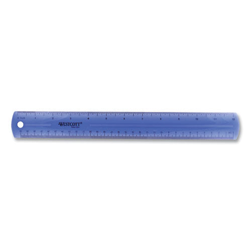 Image of Westcott® 12975 12" Jewel Colored Ruler, Standard/metric, Plastic