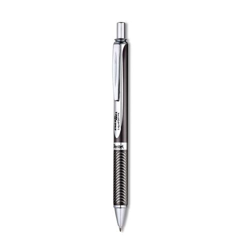Image of Pentel® BL407A-A Energel Alloy Rt Gel Pen, Retractable, Medium 0.7 Mm, Black Ink, Black Barrel